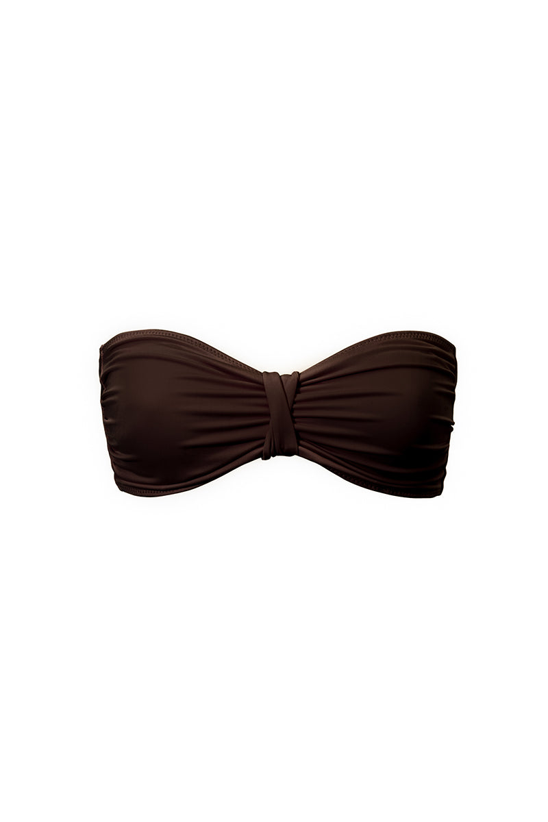 Brown bandeau bikini top Kawai