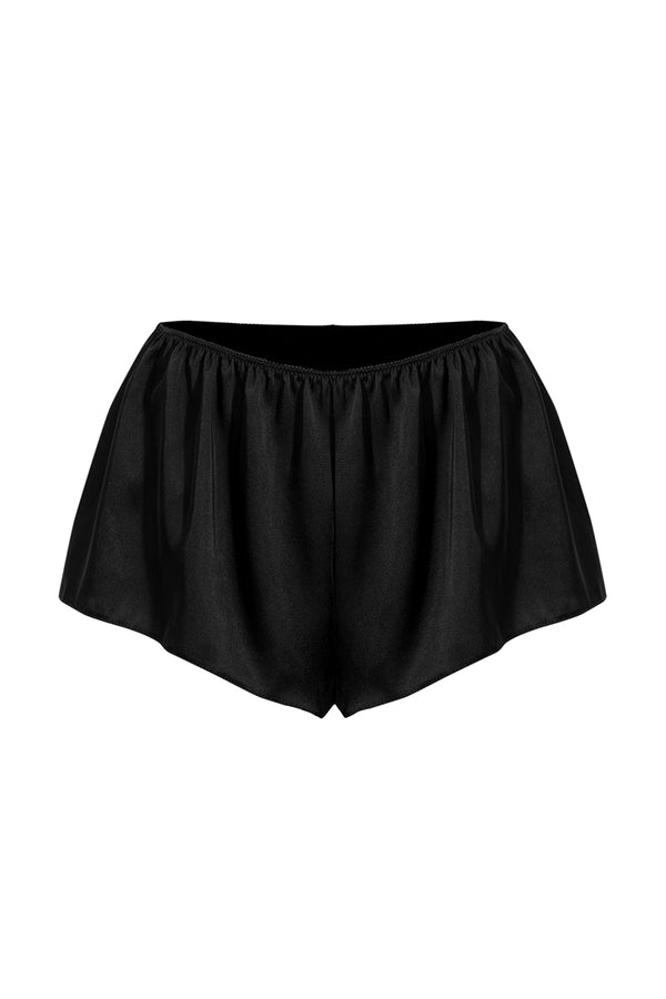 Black satin shorts Valentine
