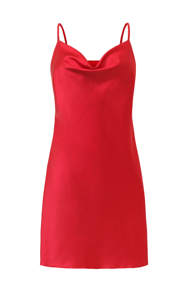 Red satin dress Jenny