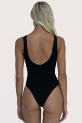 Black one piece swimsuit Aruba