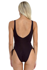Lacy corsetry one piece swimsuit Pepper